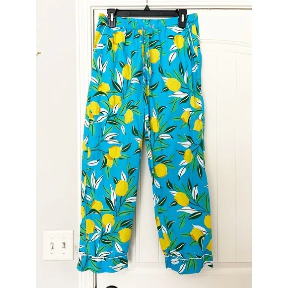Printfresh Anthropologie Lemon Zest Cropped Pajama Pants - Picture 4 of 10